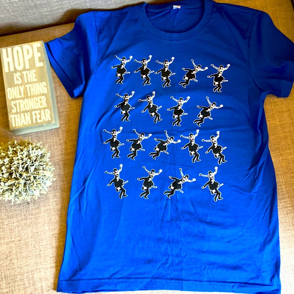Hall and Oates blue replica 1985 tour shirt L/XL